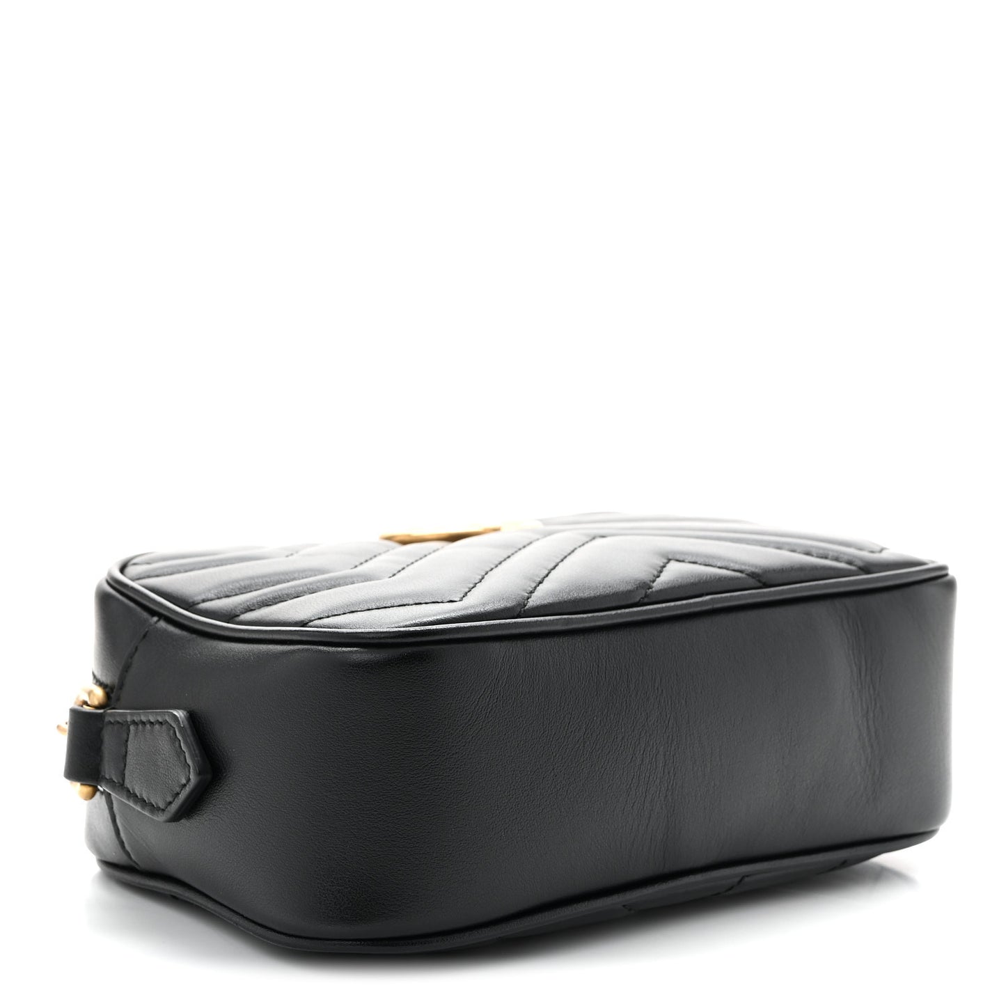 Calfskin Matelasse Mini GG Marmont Chain Shoulder Bag Black