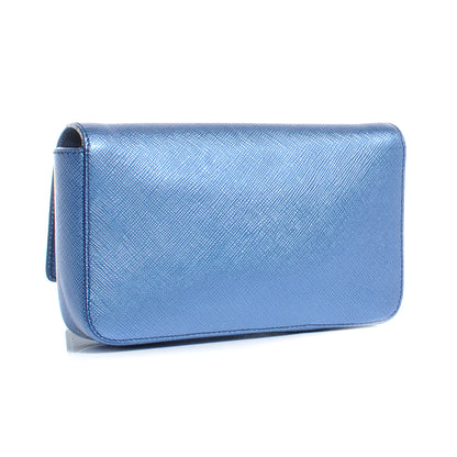 Prada Saffiano Mordore Box Clutch Denim 3 of 10