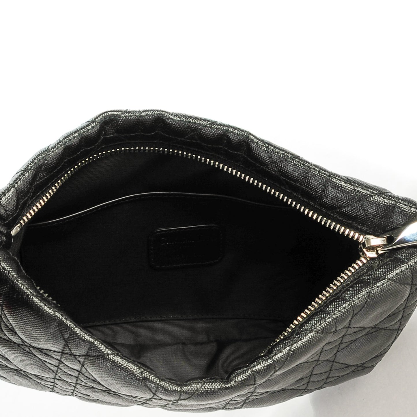 Coated Canvas Cannage Panarea Clutch Black