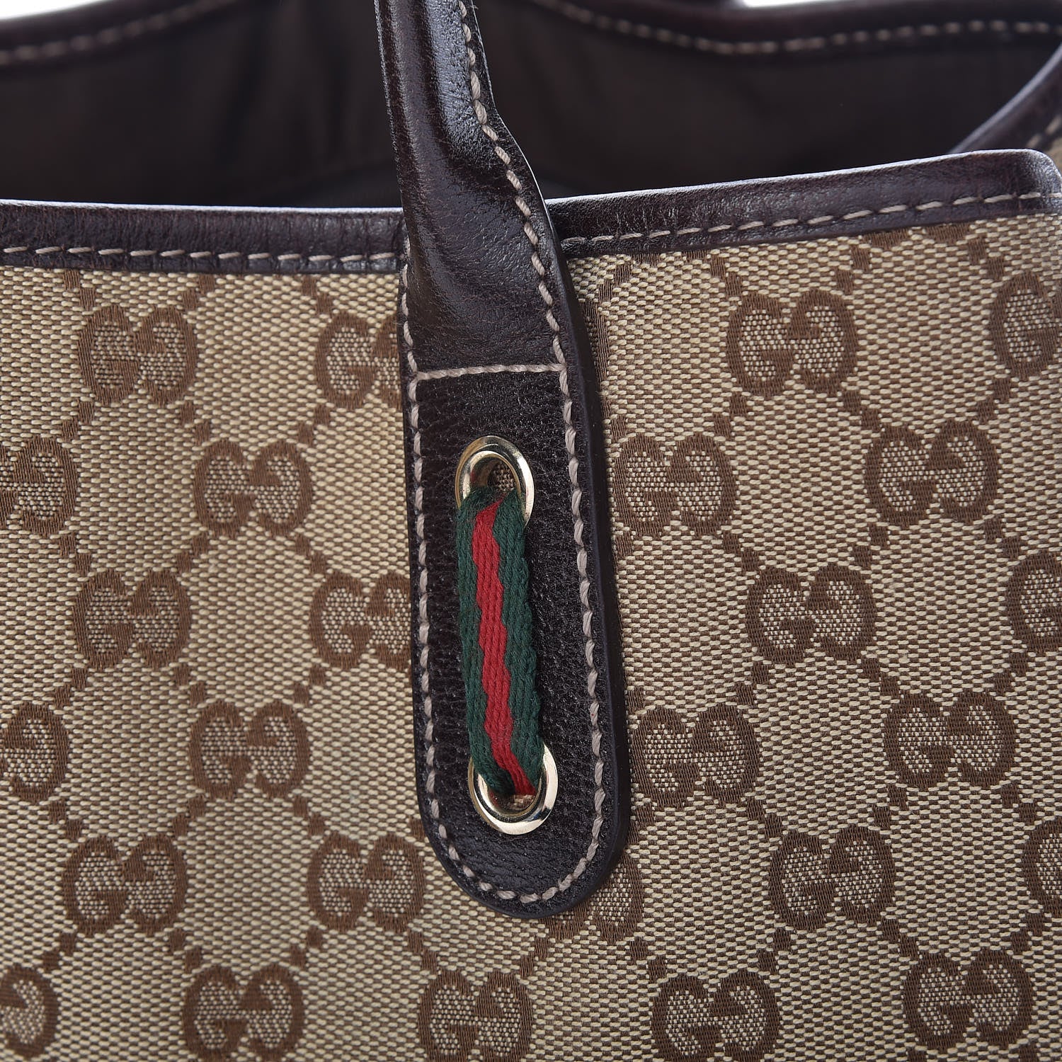 Gucci Monogram Medium Princy Tote Dark Brown 17 of 20