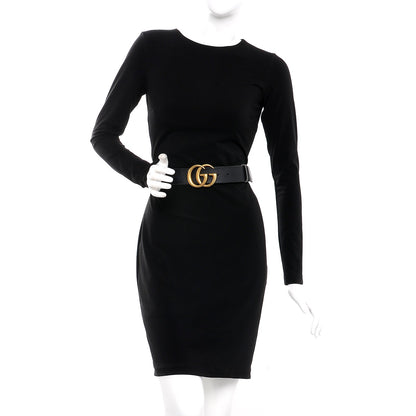 Gucci Faded Calfskin Double G 40mm Belt 80 32 Black 2 of 6