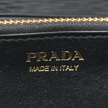Prada Vitello Move Metal Oro Chain Wallet Black 9 of 11