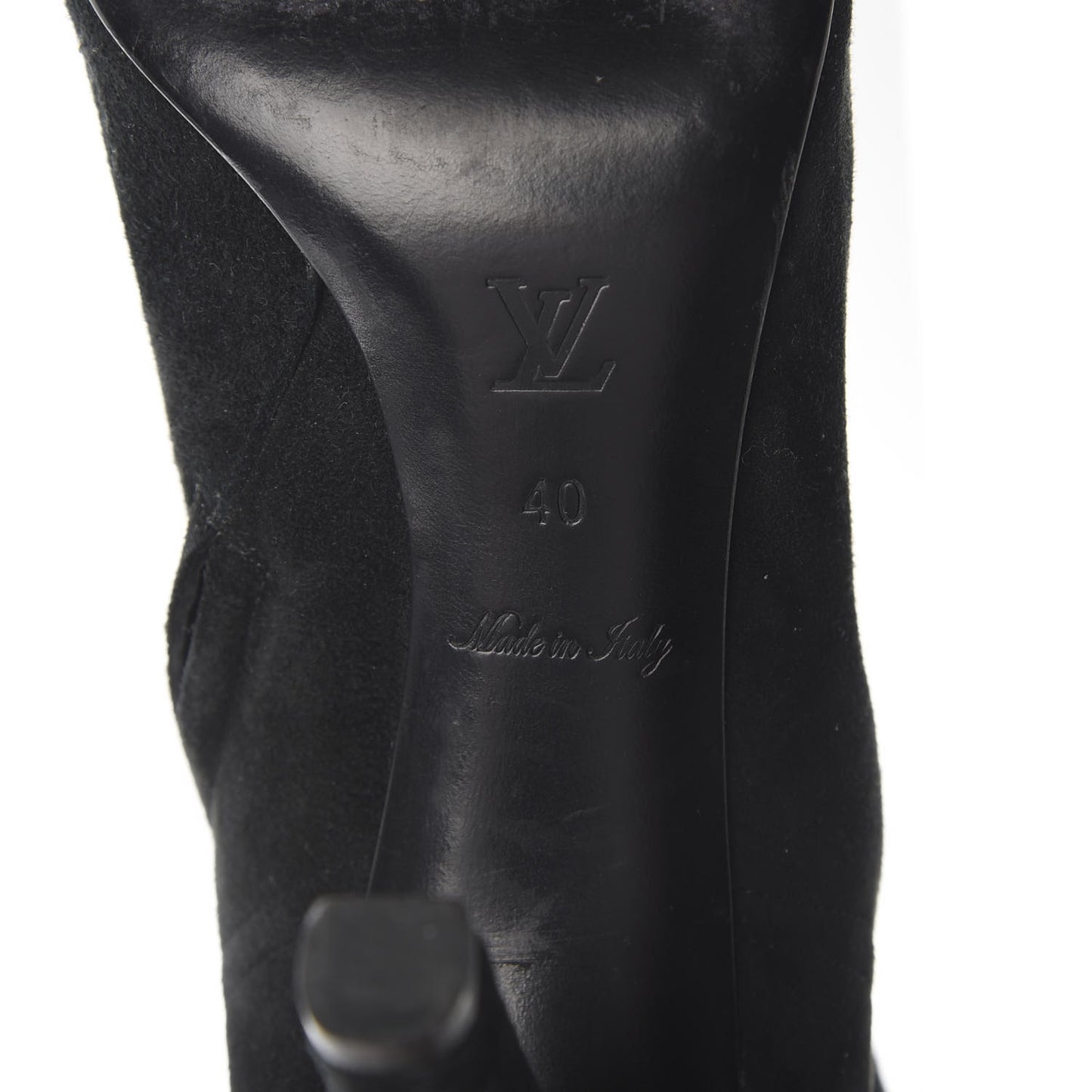 Suede Goatskin Alliance Thigh Boots 40 Black