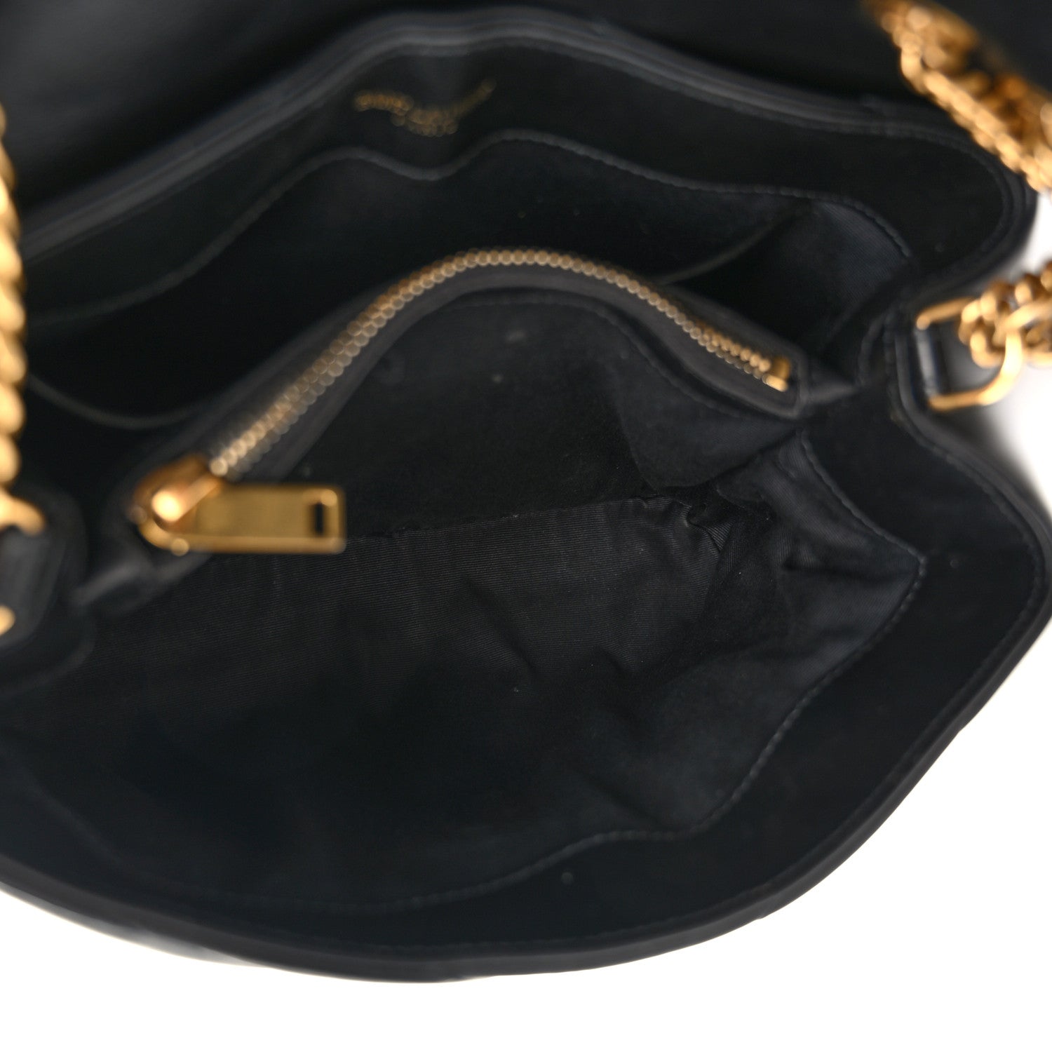 Saint Laurent Calfskin Y Quilted Monogram Small Loulou Chain Satchel Black 5 of 10