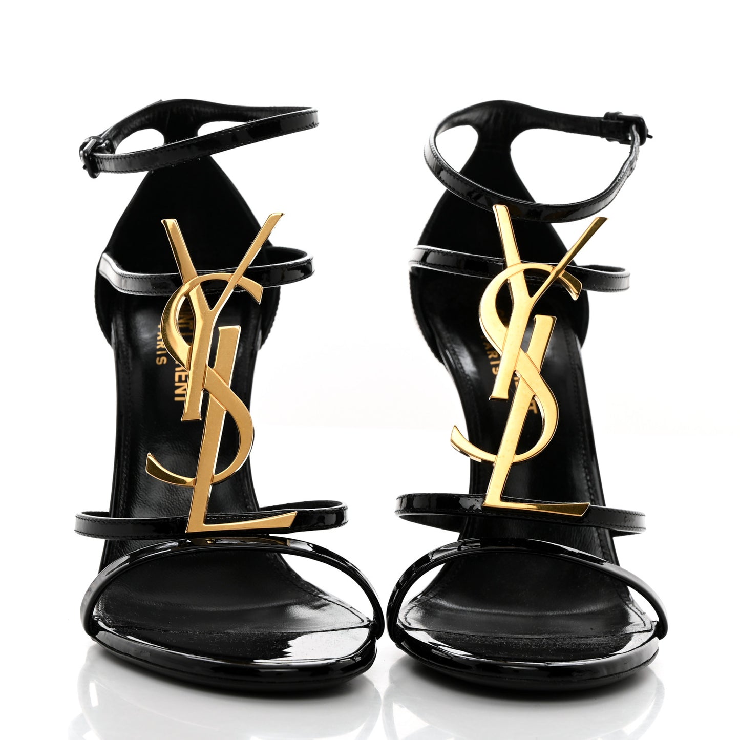 Patent Cassandra 100 Sandals 37.5 Black Gold