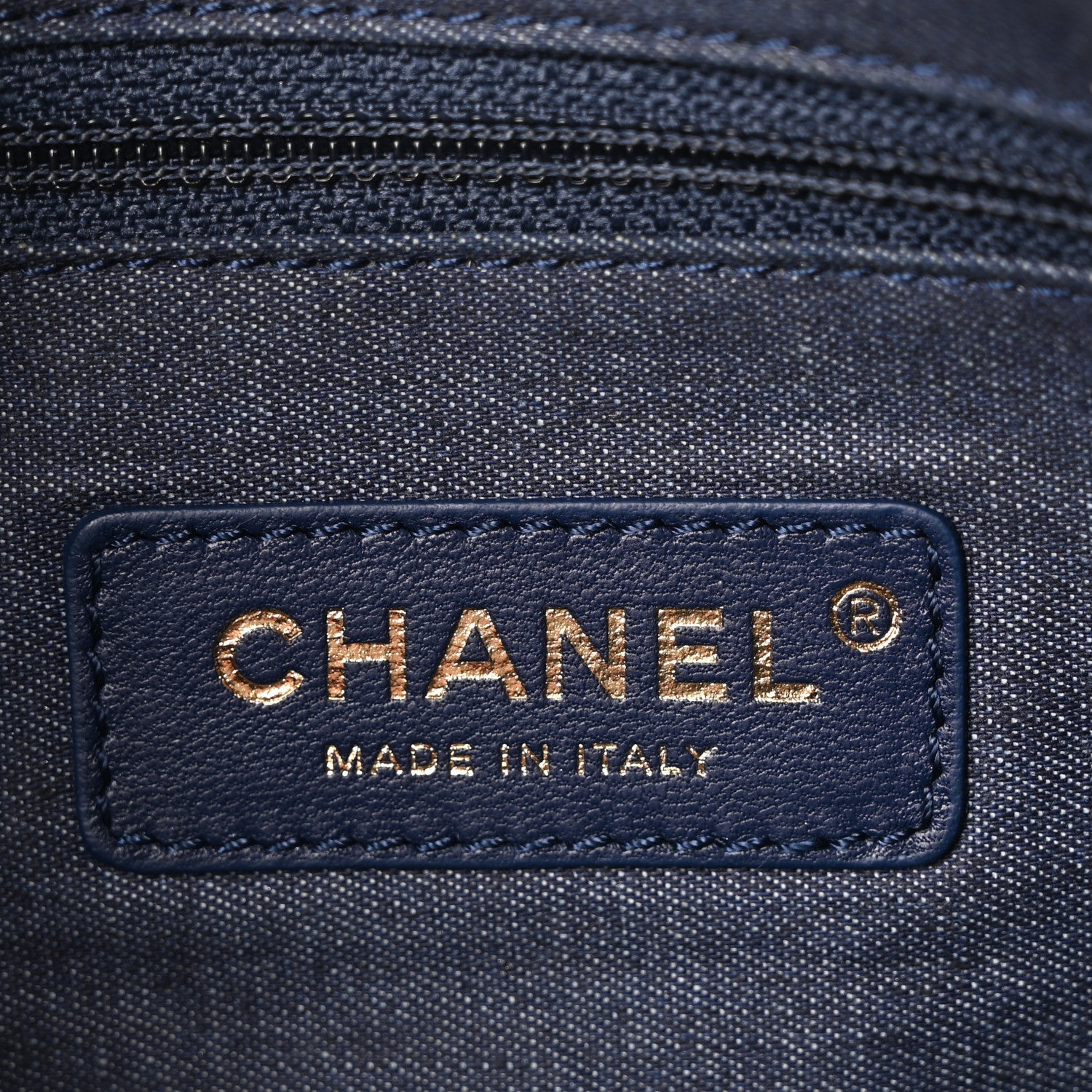 Chanel Lambskin  Quilted Resin Bi-Color Waist Bag Fanny Pack Navy Blue 6 of 10