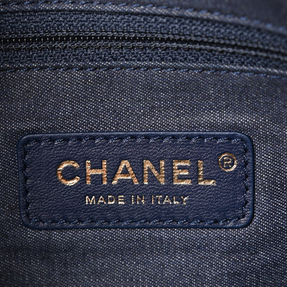 Chanel Lambskin  Quilted Resin Bi-Color Waist Bag Fanny Pack Navy Blue 6 of 10