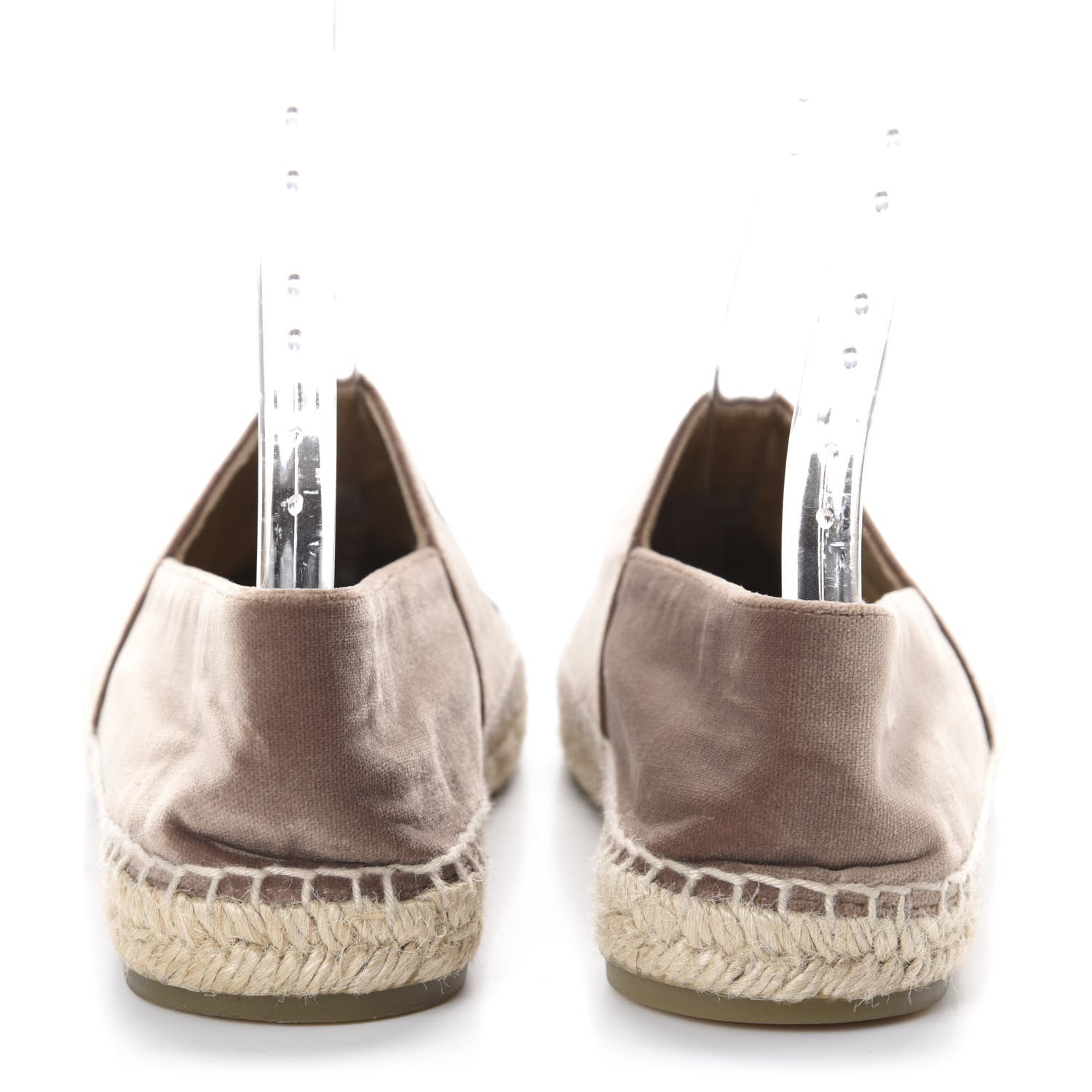 Chanel Velvet Logo Espadrilles 37 Beige Black 5 of 9