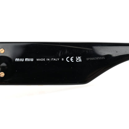 Miu Miu Acetate Rectangle Sunglasses SMU 09W Black 5 of 7