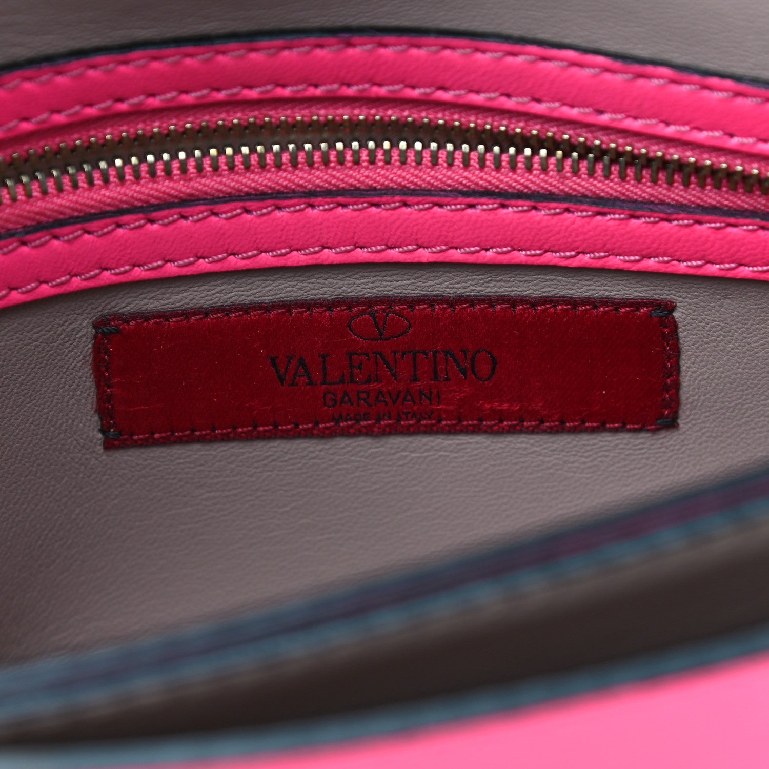 Valentino Garavani Nappa Rockstud Wristlet Clutch Fuxia Fluo 7 of 19