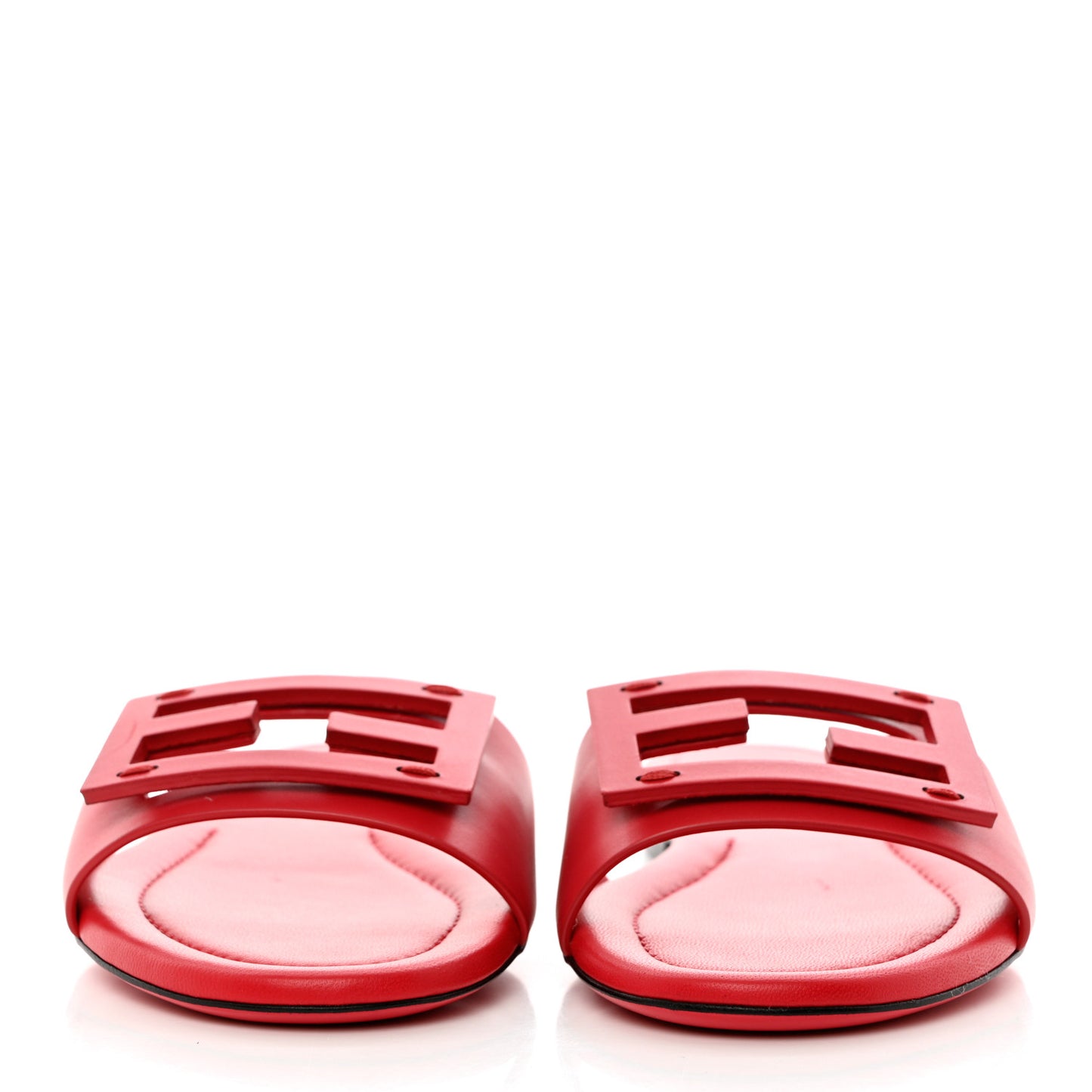 Vitello Cuoio Baguette Flat Slide Sandals 37.5 Lampone