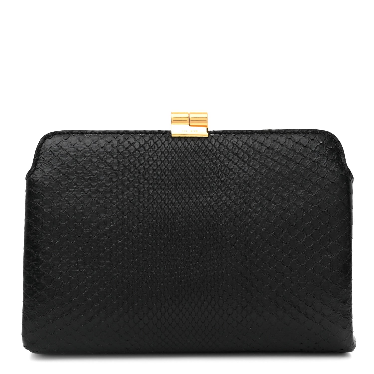 The Row Snakeskin Amazon Clutch Black 1 of 6