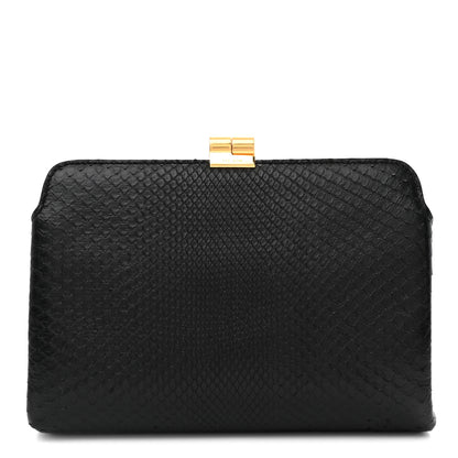 The Row Snakeskin Amazon Clutch Black 1 of 6