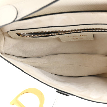 Christian Dior Grained Calfskin Saddle Bag With Strap Latte 5 of 11
