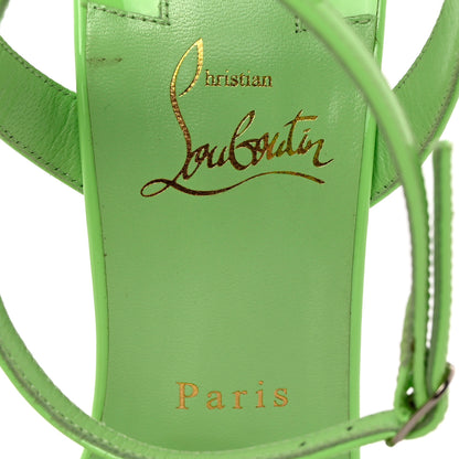 Christian Louboutin Patent Loubigirl 100 Sandals 40 Neon Green 7 of 11