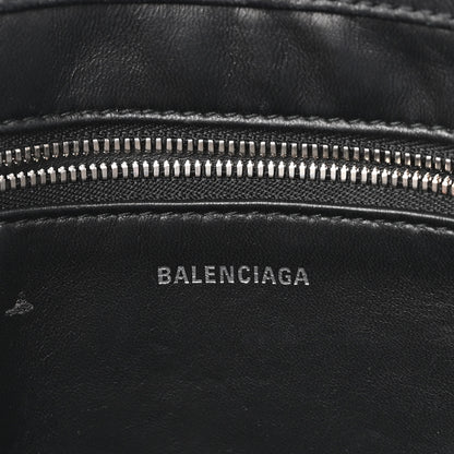 Balenciaga Shiny Day Calfskin Logo XS Triangle Chain Duffle Bleu Roi White 6 of 10