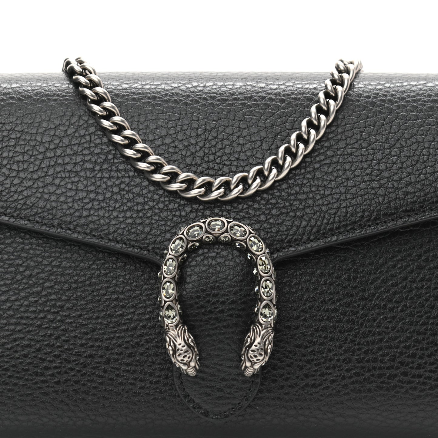 Calfskin Mini Dionysus Chain Wallet Black
