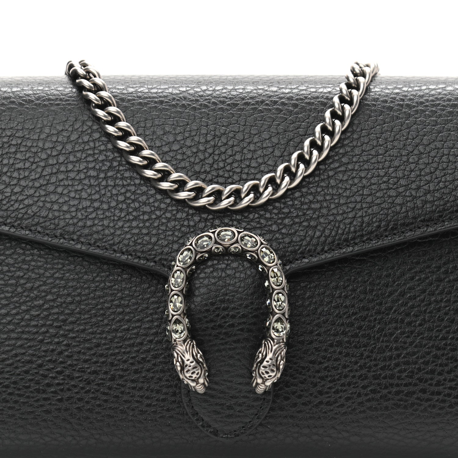 Gucci Calfskin Mini Dionysus Chain Wallet Black 8 of 11