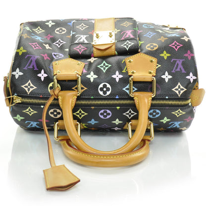 Louis Vuitton Monogram Multicolor Speedy 30 Black 5 of 9
