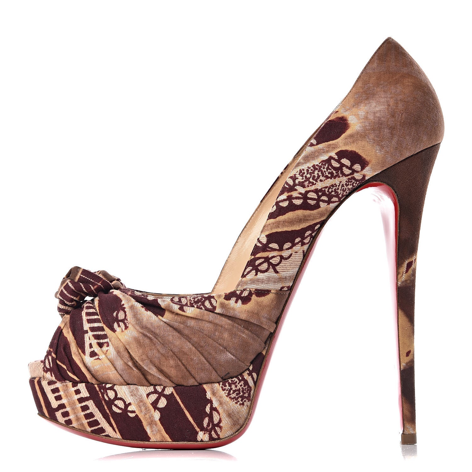 Christian Louboutin Bazin Jenny 150 Platform Pumps 41 Fauve 1 of 9