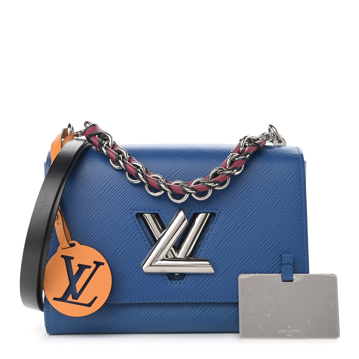 Epi Twist Braided Strap Shoulder Bag MM Bleu Roi