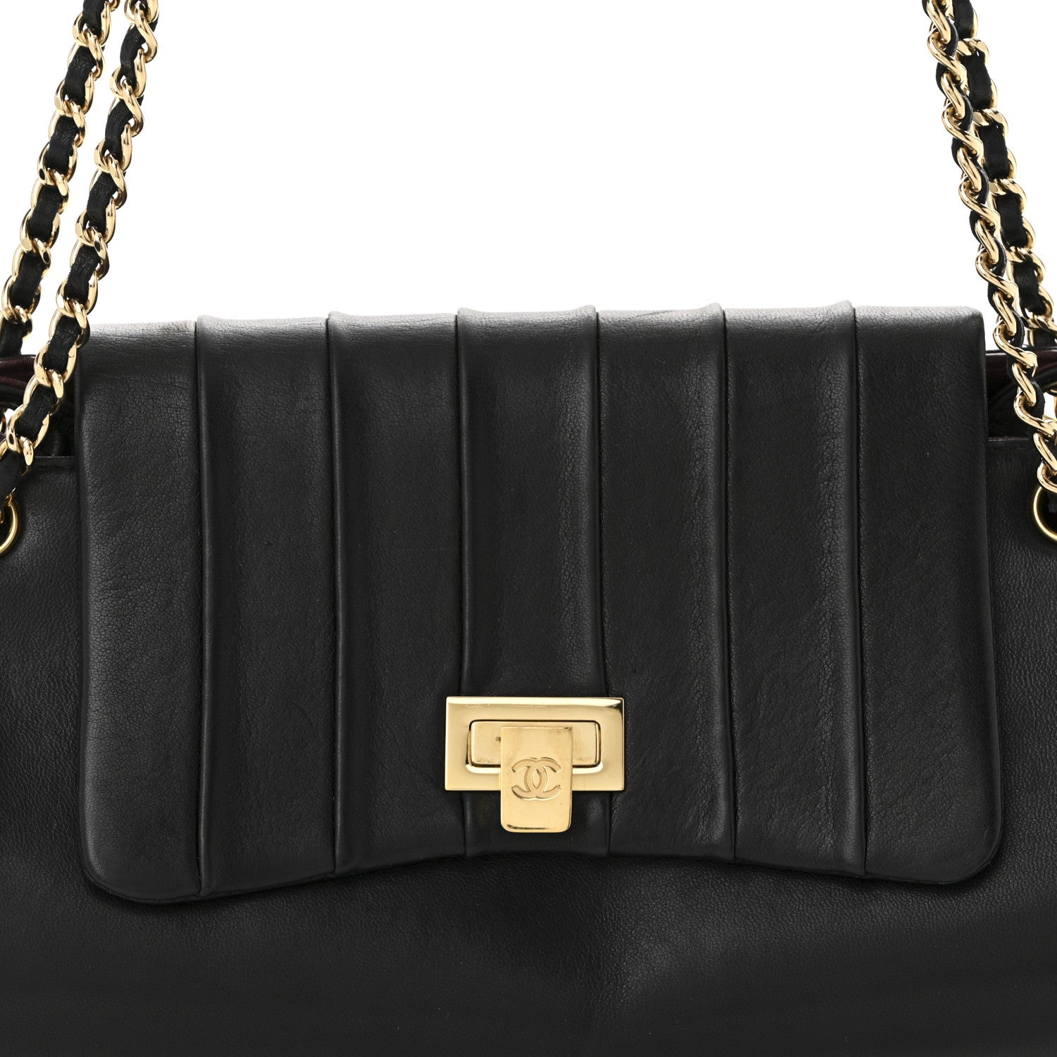 Chanel Lambskin Vertical Quilt Small Accordion Flap Black 8 of 11