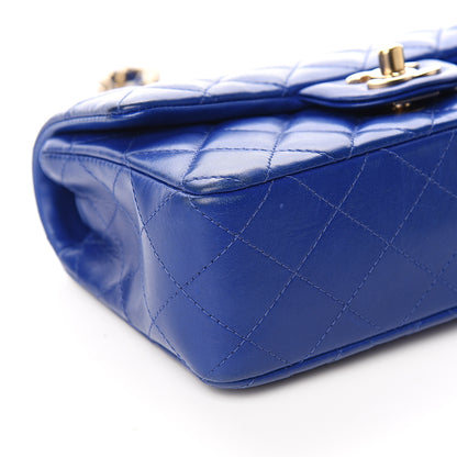 Chanel Lambskin Quilted Mini Rectangular Flap Dark Blue 7 of 10