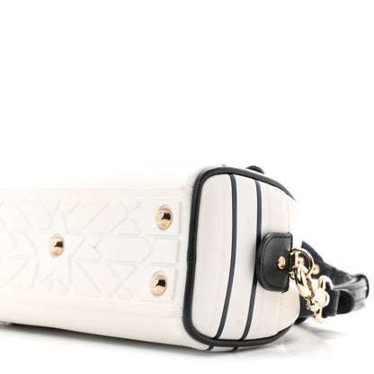 Christian Dior Calfskin Micro Dior Vibe Zip Bowling Bag White 10 of 11