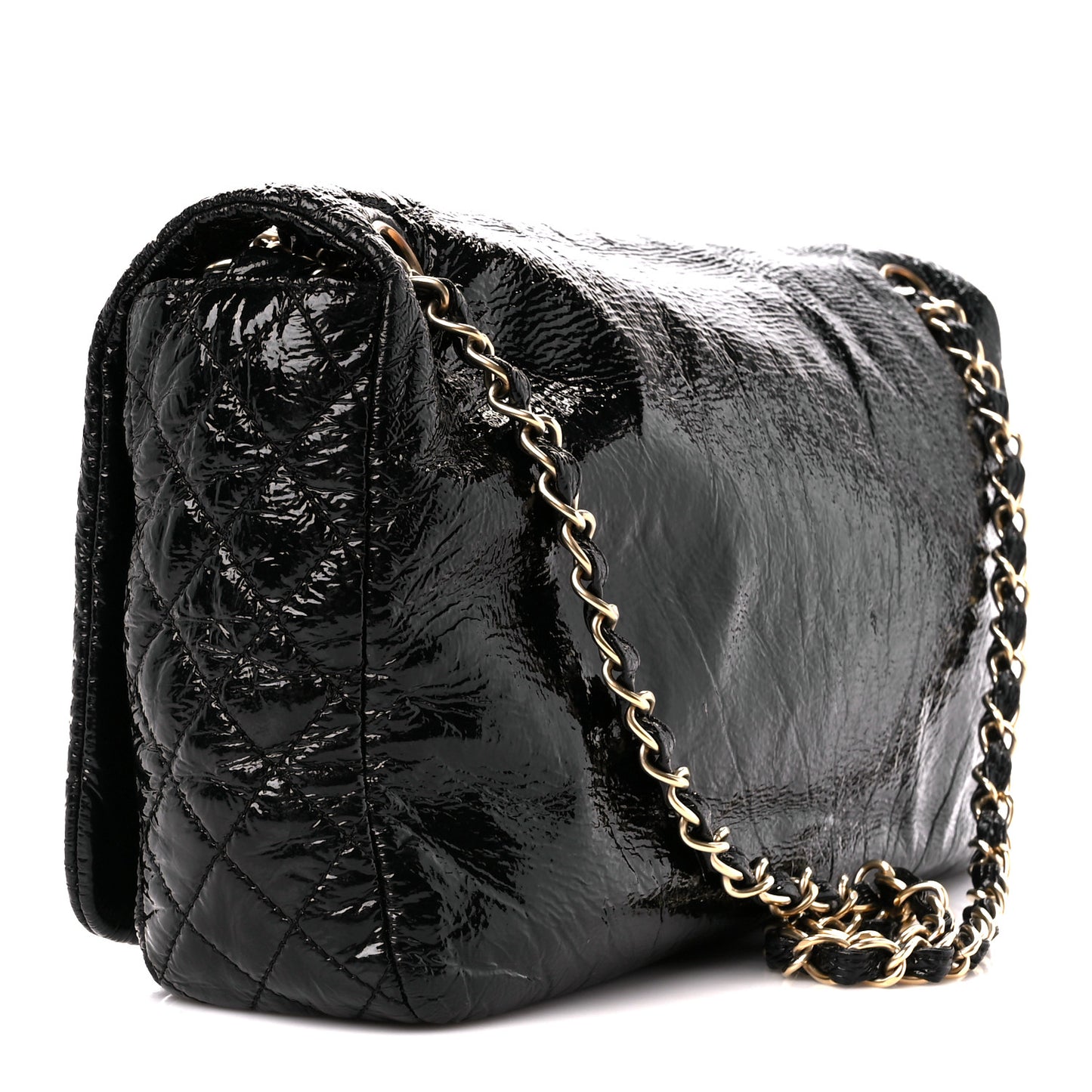 Vinyl Medium Rock and Chain Flap Black Black