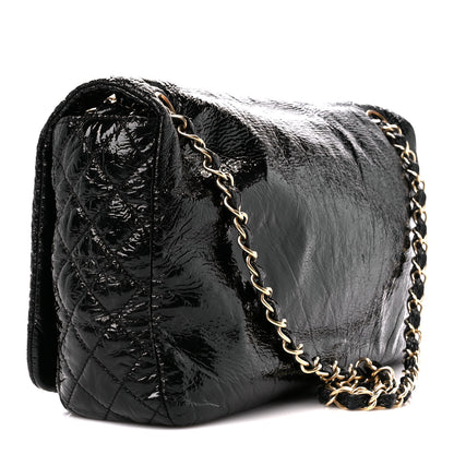 Chanel Vinyl Medium Rock and Chain Flap Black Black 3 of 11