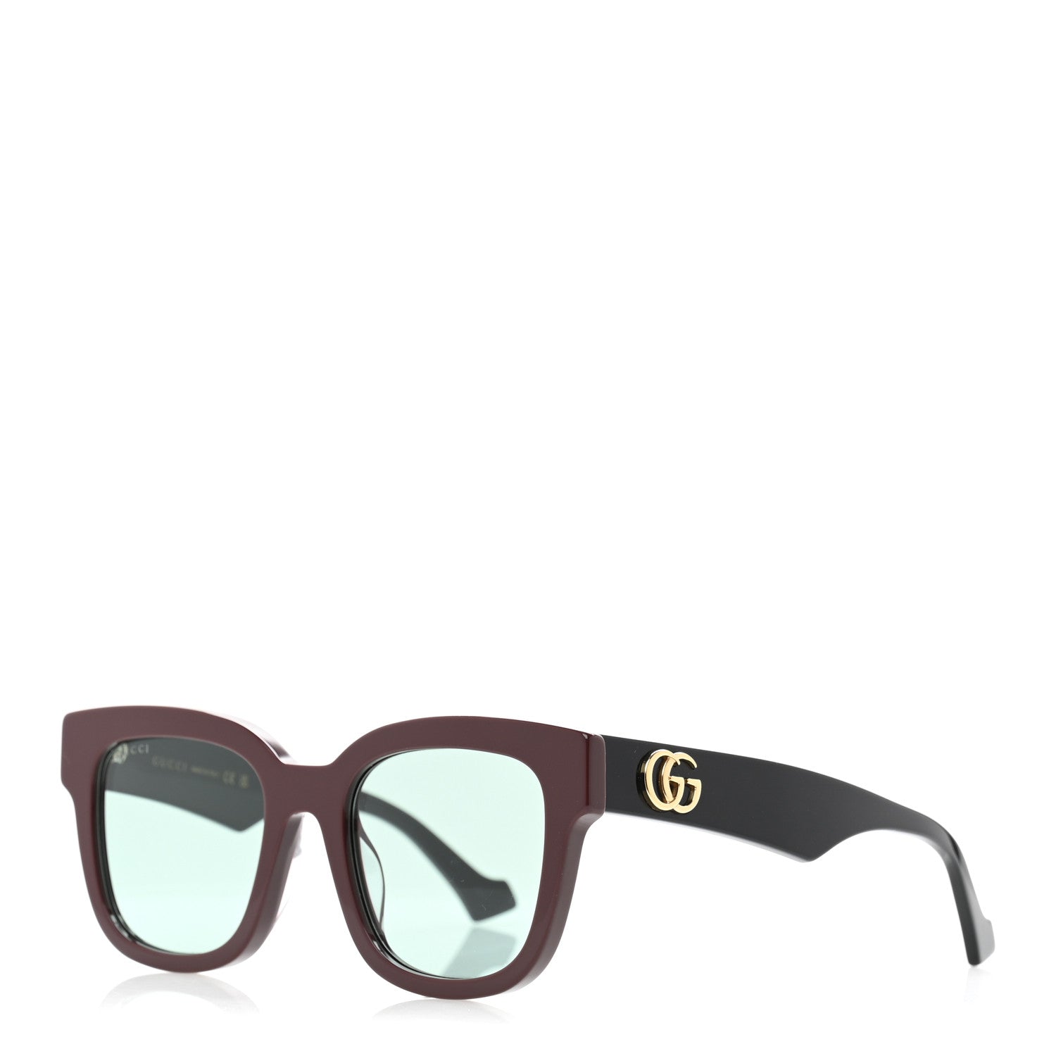 Gucci Rectangle 52mm Frame Sunglasses GG0998S Burgundy 1 of 9