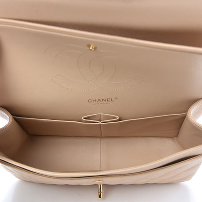 Chanel Caviar Quilted Jumbo Double Flap Beige Clair 5 of 11