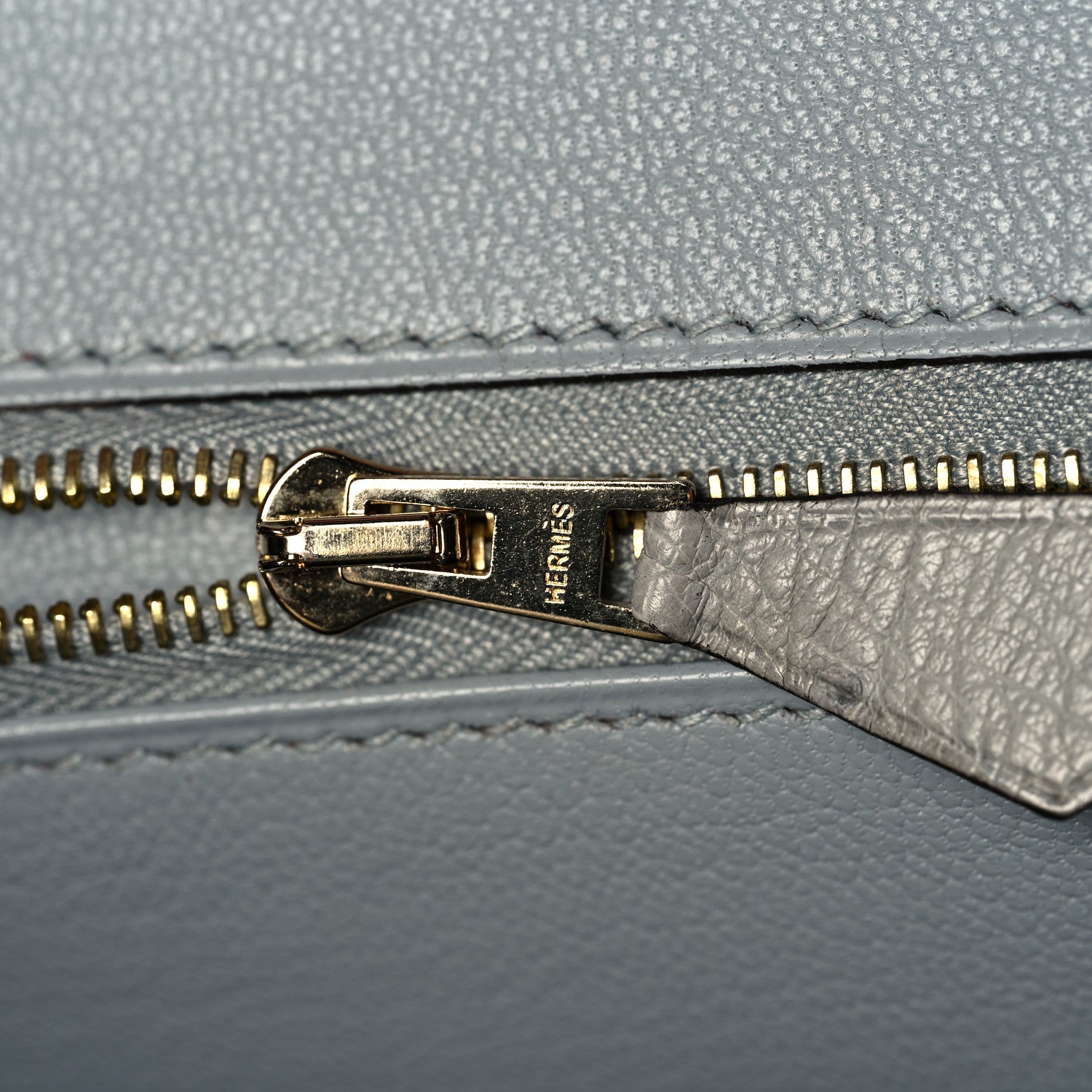 Hermes Ostrich Horseshoe Birkin 30 Rouge Vif Bleu Glacier 19 of 34