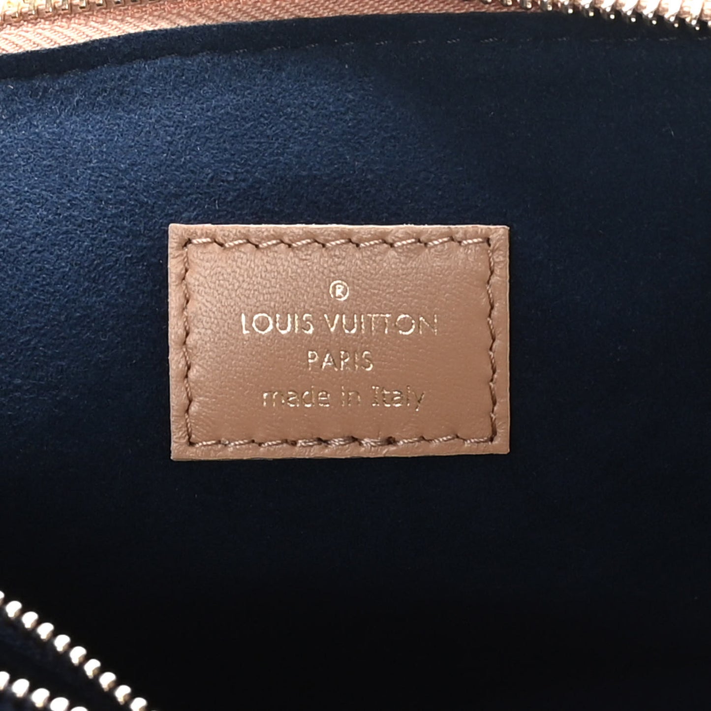 Lambskin Embossed Monogram Coussin PM Camel