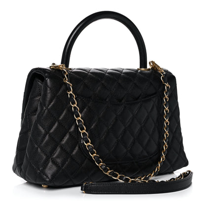 Chanel Caviar Quilted Small Coco Handle Flap Black 3 of 13