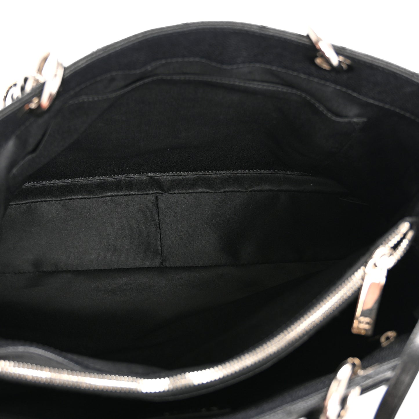 Caviar Quilted Grand Shopping Tote GST Black