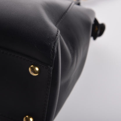 Fendi Vitello Morgan Shiny Nappa Medium Peekaboo Iconic Satchel Black 13 of 16