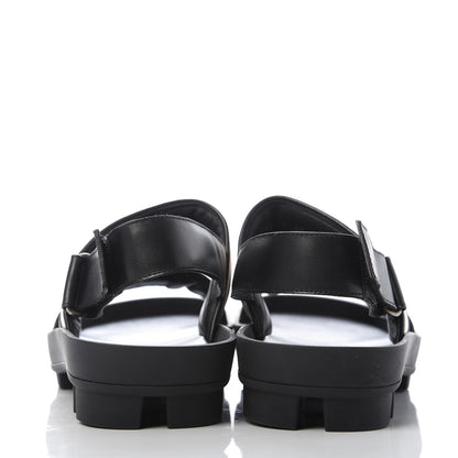 Gucci Nylon Cirano Lux Stripe Mens Cleat Sole Slingback Sandals 10 Ecru Poppy Black 6 of 11