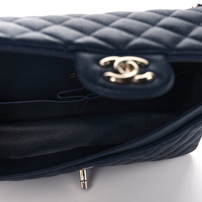 Chanel Caviar Quilted Medium Double Flap Navy 5 of 12