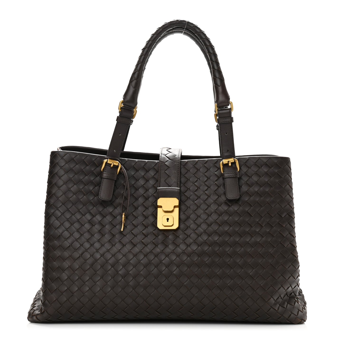 Nappa Intrecciato Medium Roma Tote Moro