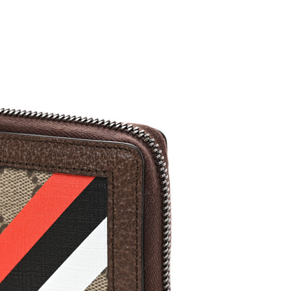 Gucci GG Supreme Monogram Equestrian Diana Zip Around Continental Wallet Beige Ebony Multicolor New Acero 9 of 10