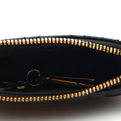 Christian Dior Supple Calfskin Cannage Caro Zipped Key Case Black 5 of 6