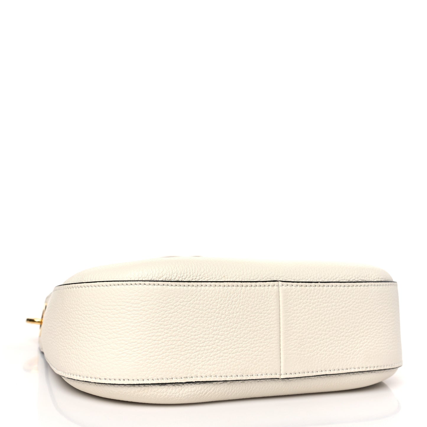 Vitello Daino Zippered Messenger Hobo White