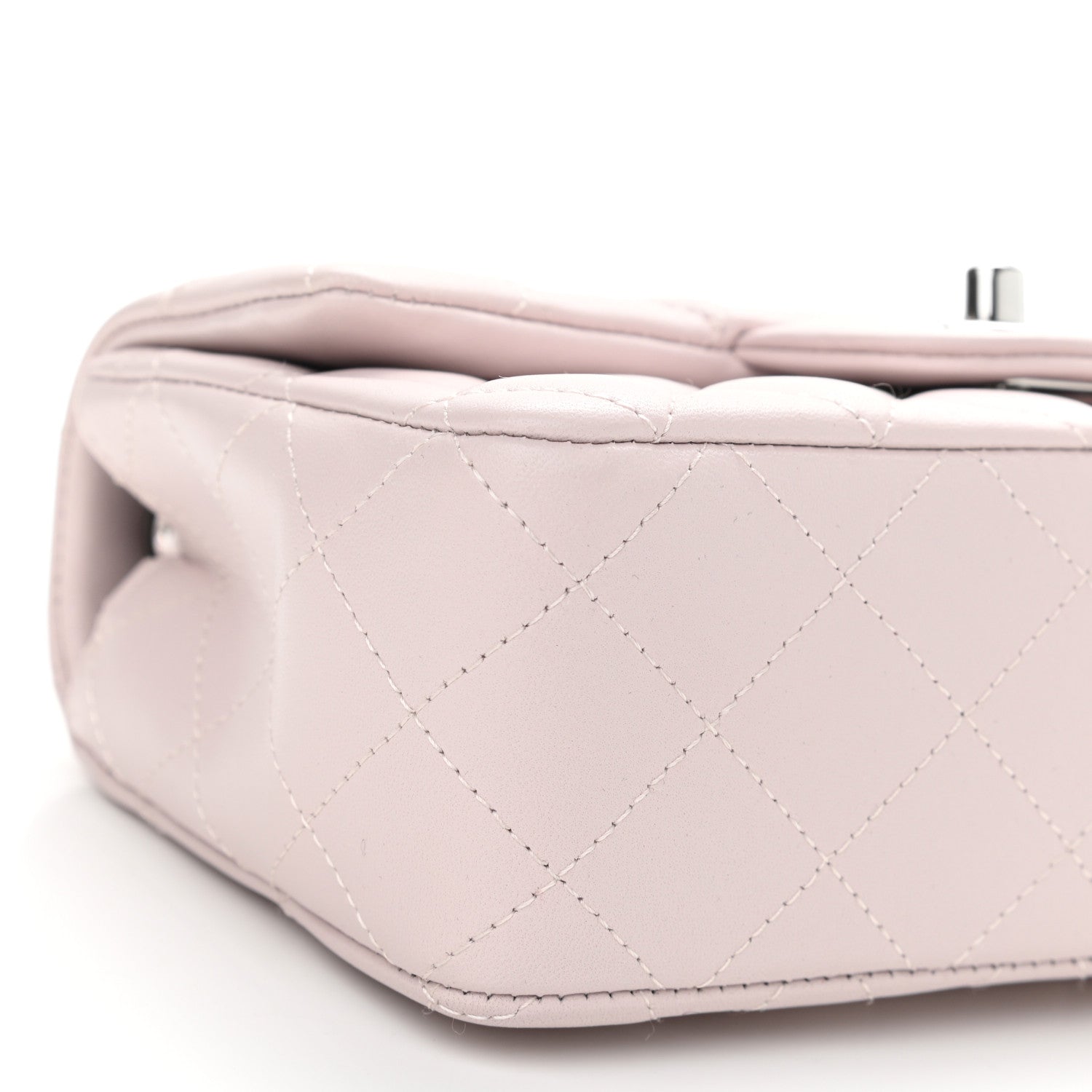 Chanel Lambskin Quilted Mini Rectangular Flap Light Purple 9 of 11