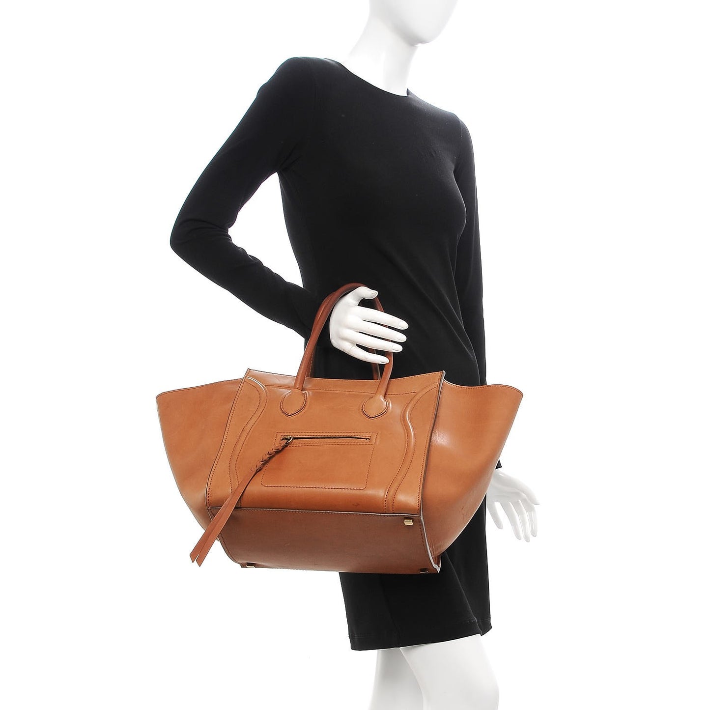 Natural Calfskin Medium Phantom Luggage Tan