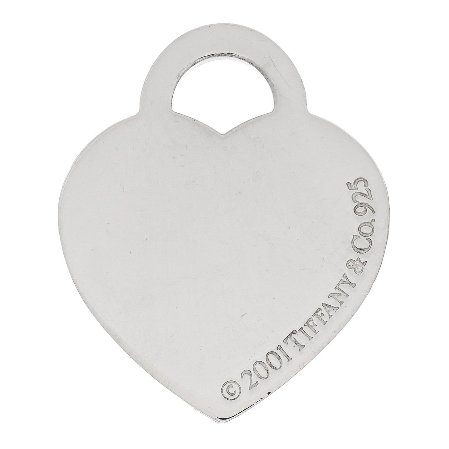 Sterling Silver Heart Tag Charm