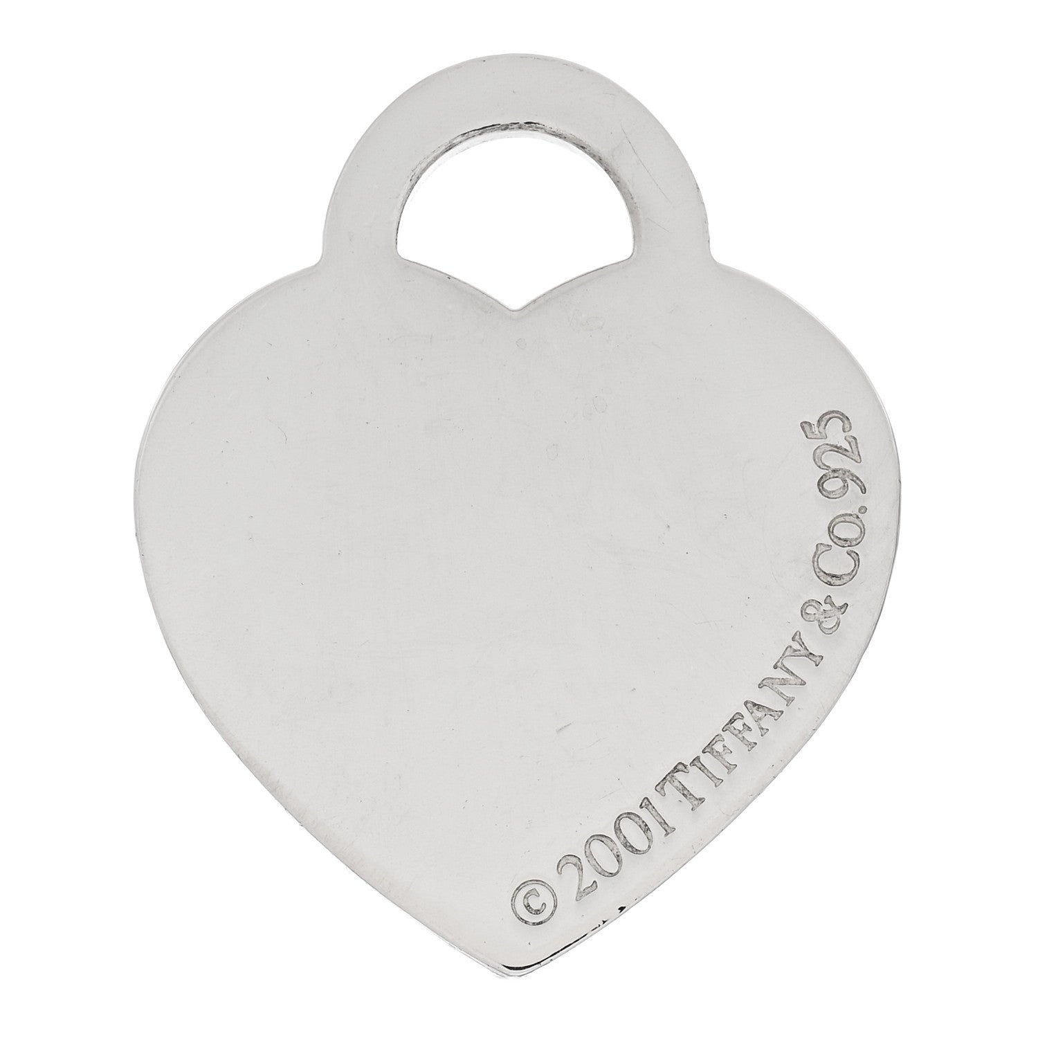 Tiffany Sterling Silver Heart Tag Charm 1 of 3