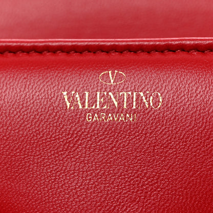 Valentino Garavani Nappa One Stud Chain Clutch Rouge Pur 6 of 10