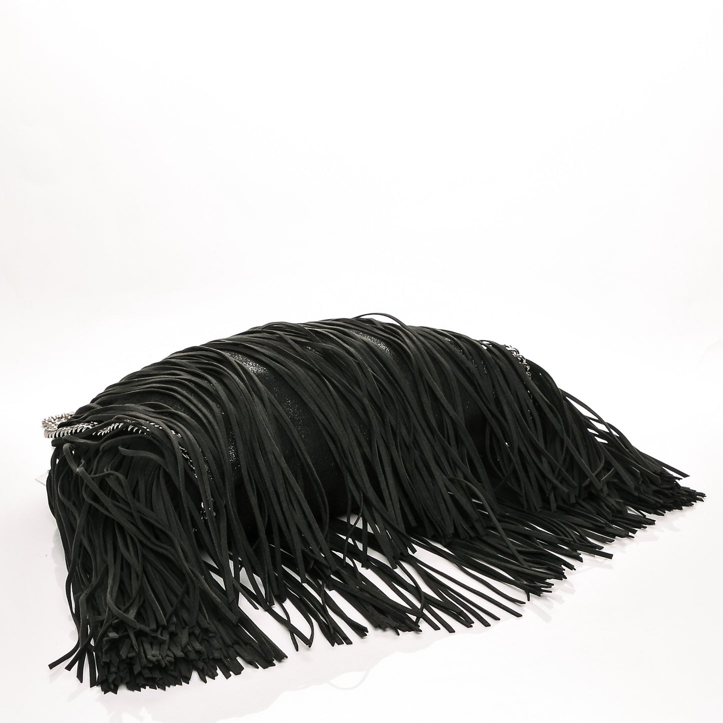 Eco Suede Fringe Falabella Tote Black