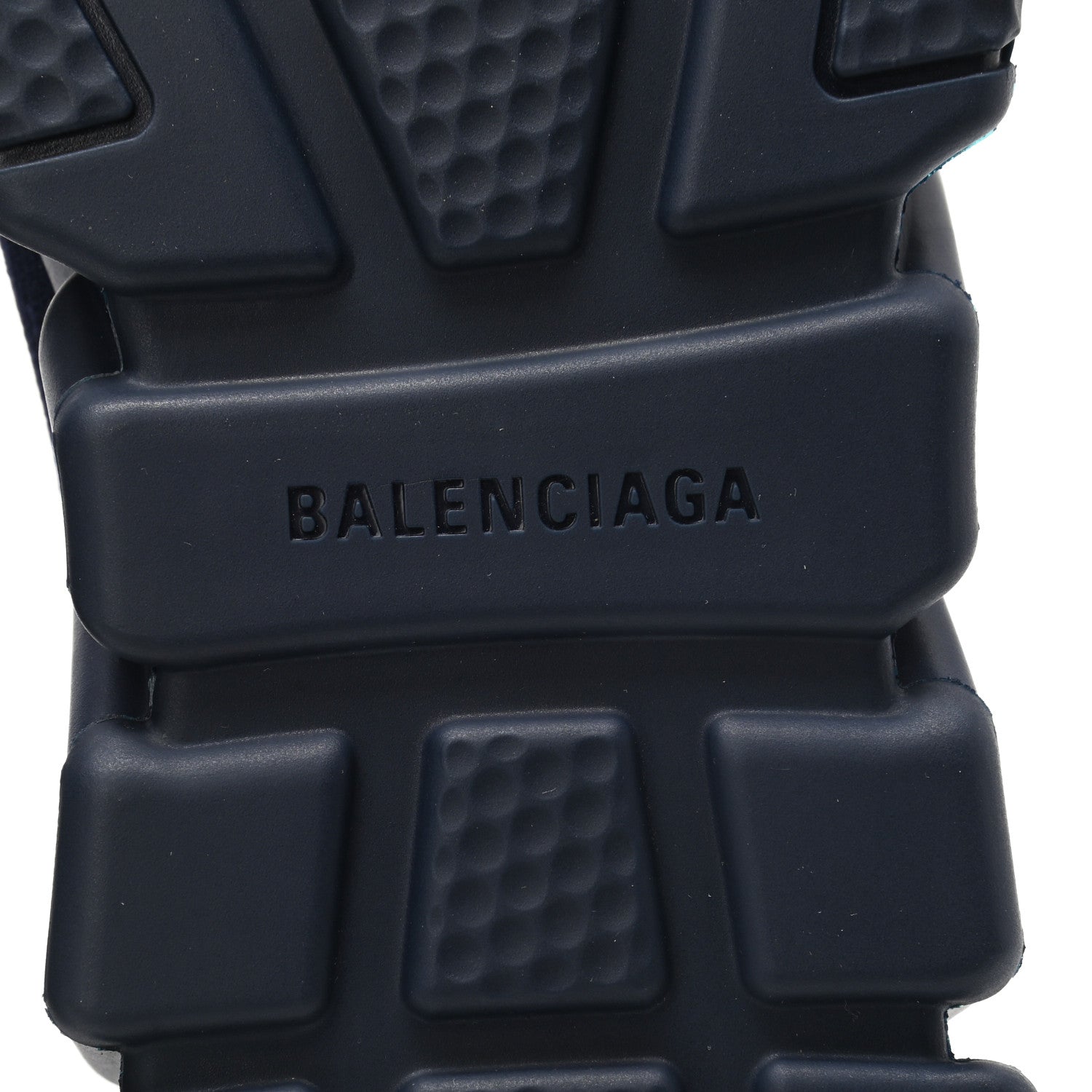 Balenciaga Ribbed Effect Knit Mens Speed Sneakers 42 Bleu Marine 6 of 8